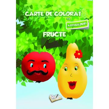 Carte de colorat cu abtibilduri. Fructe (Ars Libri)