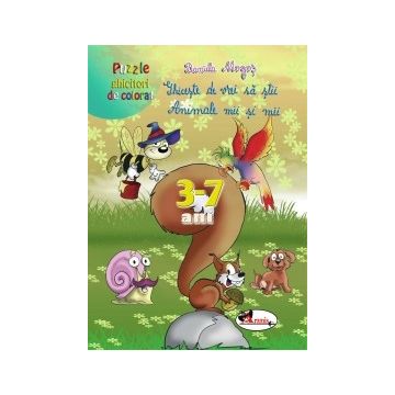 Ghiceste de vrei sa stii/Animale mii si mii(puzzle;planse de colorat;cadou creioane colorate) (Aramis)