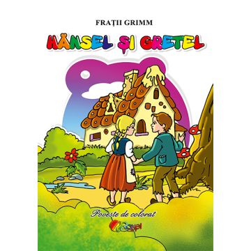 Hansel si Gretel. Poveste de colorat (Cartex)