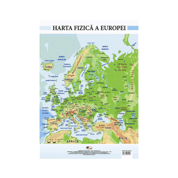 Harta fizica a Europei-Plansa format A2 (Aramis)
