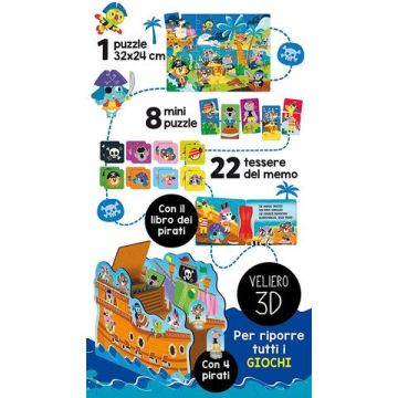 Joc Montessori - Corabia piratilor 3D
