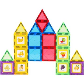 Set de constructie magnetic 3D - 28 piese