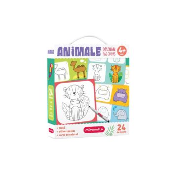 Joc educativ Mimorello - Animale - Desenam pas cu pas