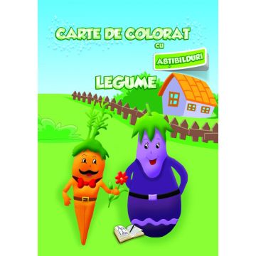 Carte de colorat cu abtibilduri. Legume (Ars Libri)