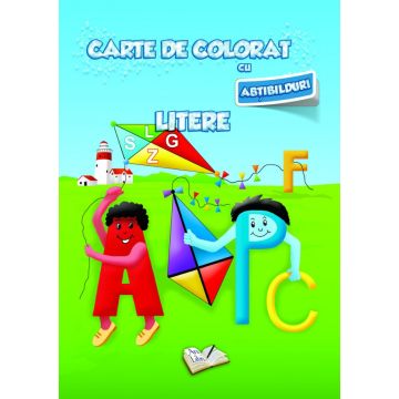 Carte de colorat cu abtibilduri. Litere (Ars Libri)
