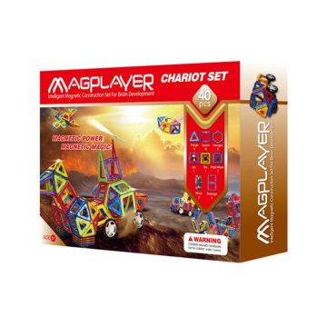 MAGPLAYER Joc de constructie magnetic - 40 piese 