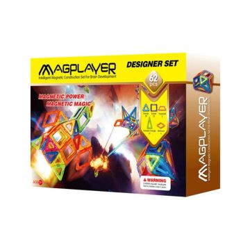 MAGPLAYER Joc de constructie magnetic - 62 piese 