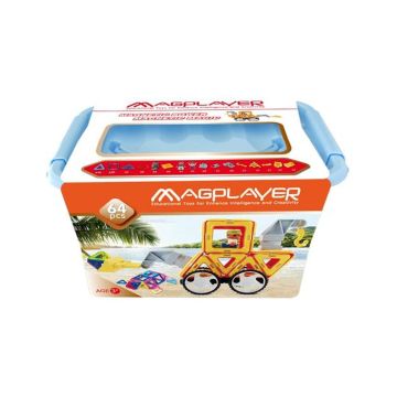 MAGPLAYER Joc de constructie magnetic - 64 piese