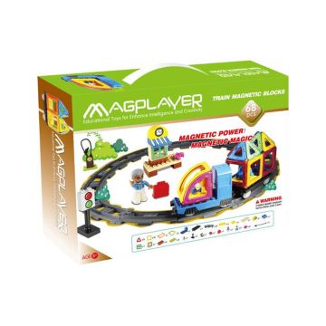 MAGPLAYER Joc de constructie magnetic - 68 piese 