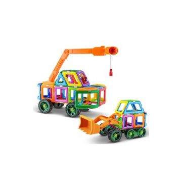 Magspace 81 Piese - Land Vehicles - Joc Magnetic Educativ de Constructie 3D