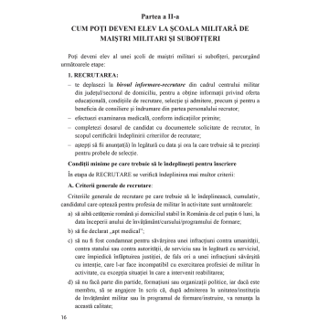 Ghid pentru admitere in scolile militare de maistri militari si subofiteri (Sigma)