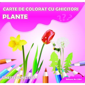 Carte de colorat cu ghicitori - Plante (Ars Libri)
