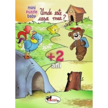 Unde este casa mea? (puzzle;planse de colorat)+cadou creioane de colorat (Aramis)
