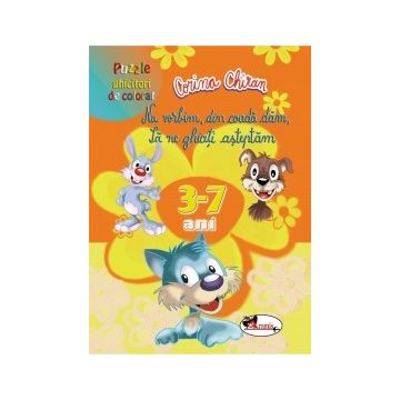 Nu vorbim, din coada dam, / Sa ne ghiciti asteptam(puzzle;planse de colorat;cadou creioane colorate) (Aramis)