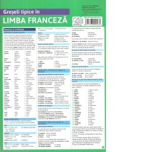 Pliant Greseli tipice in limba franceza (Booklet)