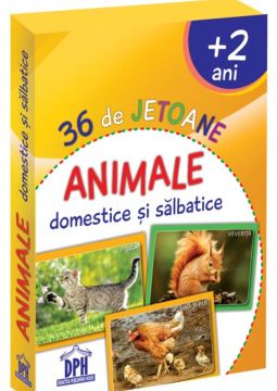 36 de jetoane – Animale domestice si salbatice (+2 ani)