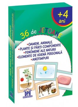 36 de Jetoane - Oameni, Animale, Plante, Fenomene, Igiena, Anotimpuri