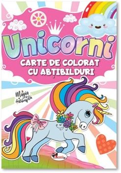 Unicorni - carte de colorat cu abtibilduri (Aramis)