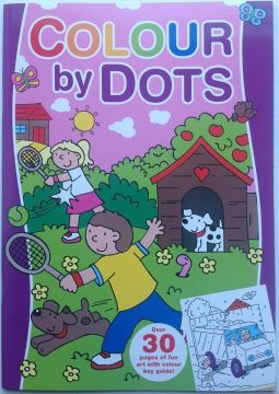 Colour By Dots, Carte de colorat cu activitati (Mov) (2707/CDCB1-1)