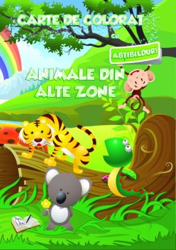 Carte de colorat cu abtibilduri. Animale din alte zone (Ars Libri)