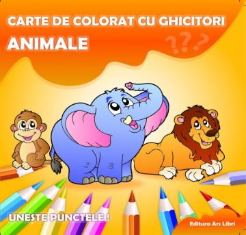 Carte de colorat cu ghicitori - Animale (Ars Libri)