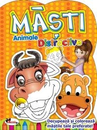 Animale distractive - carte de decupat si colorat