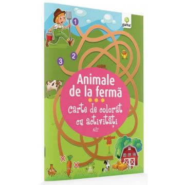  Animale de la ferma- CARTE DE COLORAT CU ACTIVITATI (GAMA)