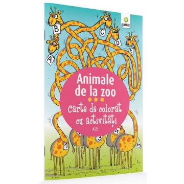Animale de la Zoo- CARTE DE COLORAT CU ACTIVITATI (GAMA)