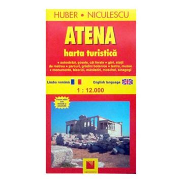 Atena. Harta turistica si rutiera