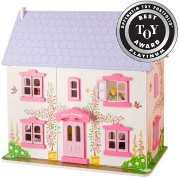 BigJigs Casuta din lemn pentru papusi - Rose