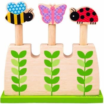 BigJigs Jucarie din lemn Pop-Up - In gradina