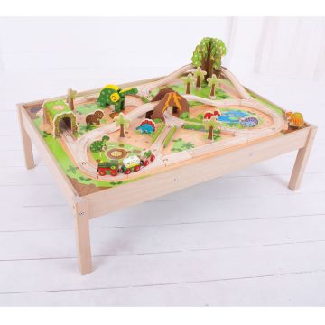 BigJigs Masuta cu trenuletul dinozaurilor
