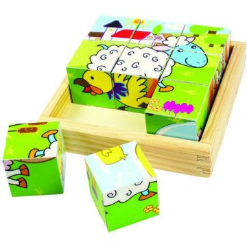 BigJigs Puzzle cubic - animale domestice