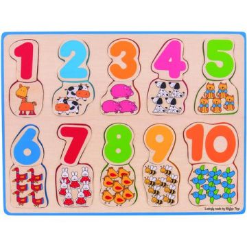 BigJigs Puzzle - numere si culori