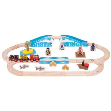 BigJigs Set cu trenuletul piratilor