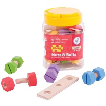 BigJigs Set de piulite si surubele vesele