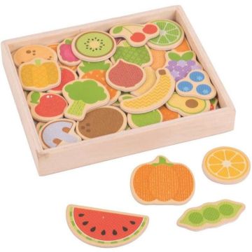 BigJigs Set magnetic - Fructe si Legume