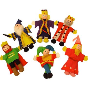 BigJigs Set papusi degetar - ,,Frumoasa din padurea adormita