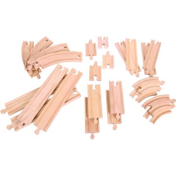 BigJigs Set sine drepte si curbe (24 piese)