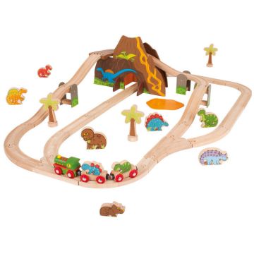 BigJigs Set trenulet cu dinozauri