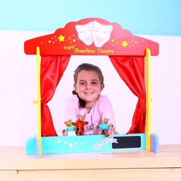 BigJigs Teatru de papusi din lemn