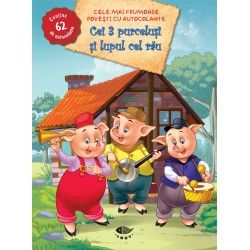 Cei 3 purcelusi si lupul cel rau - autocolante (Prut)