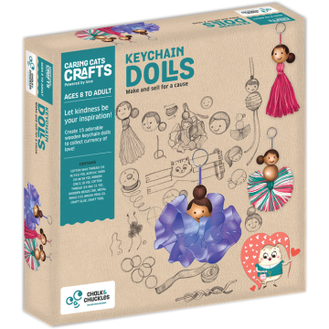 Chalk and Chuckles Set creativ - Brelocuri cu papusi