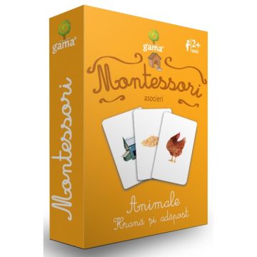 Animale. Hrana si adapost. Carti de joc Montessori (Gama)