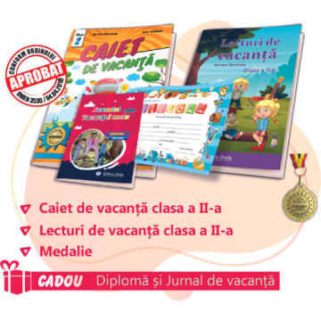 PACHET 4 PREMIERE CL.A II-A - CAIET DE VACANTA+LECTURI DE VACANTA+MEDALIE (CADOU DIPLOMA+JURNALUL VACANTEI MELE)