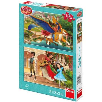 Dino Toys Puzzle 2 in 1 - Elena din Avalor (66 piese)
