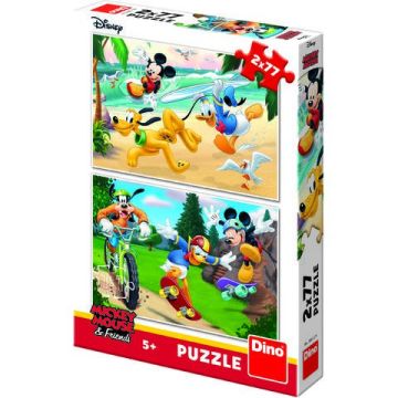 Dino Toys Puzzle 2 in 1 - Mickey campionul (77 piese)