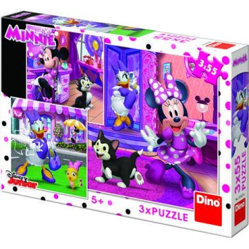 Dino Toys Puzzle 3 in 1 - O zi cu Minnie (55 piese)