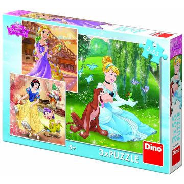 Dino Toys Puzzle 3 in 1 - Printese jucause (55 piese)