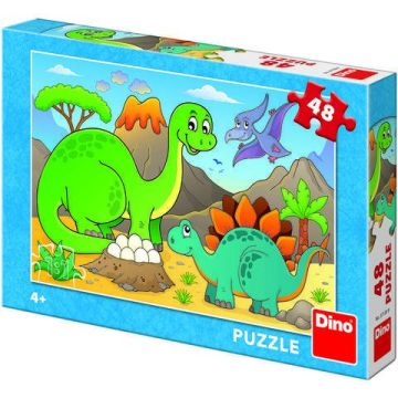 Dino Toys Puzzle - Dinozauri prietenosi (48 piese)